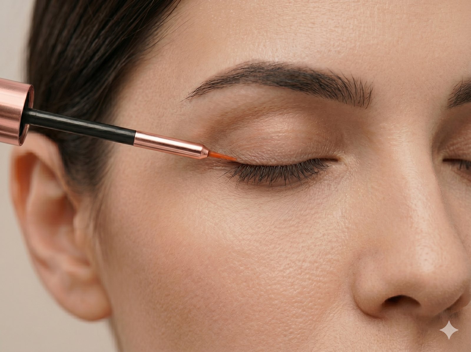 Applicazione del siero con applicatore a pennello